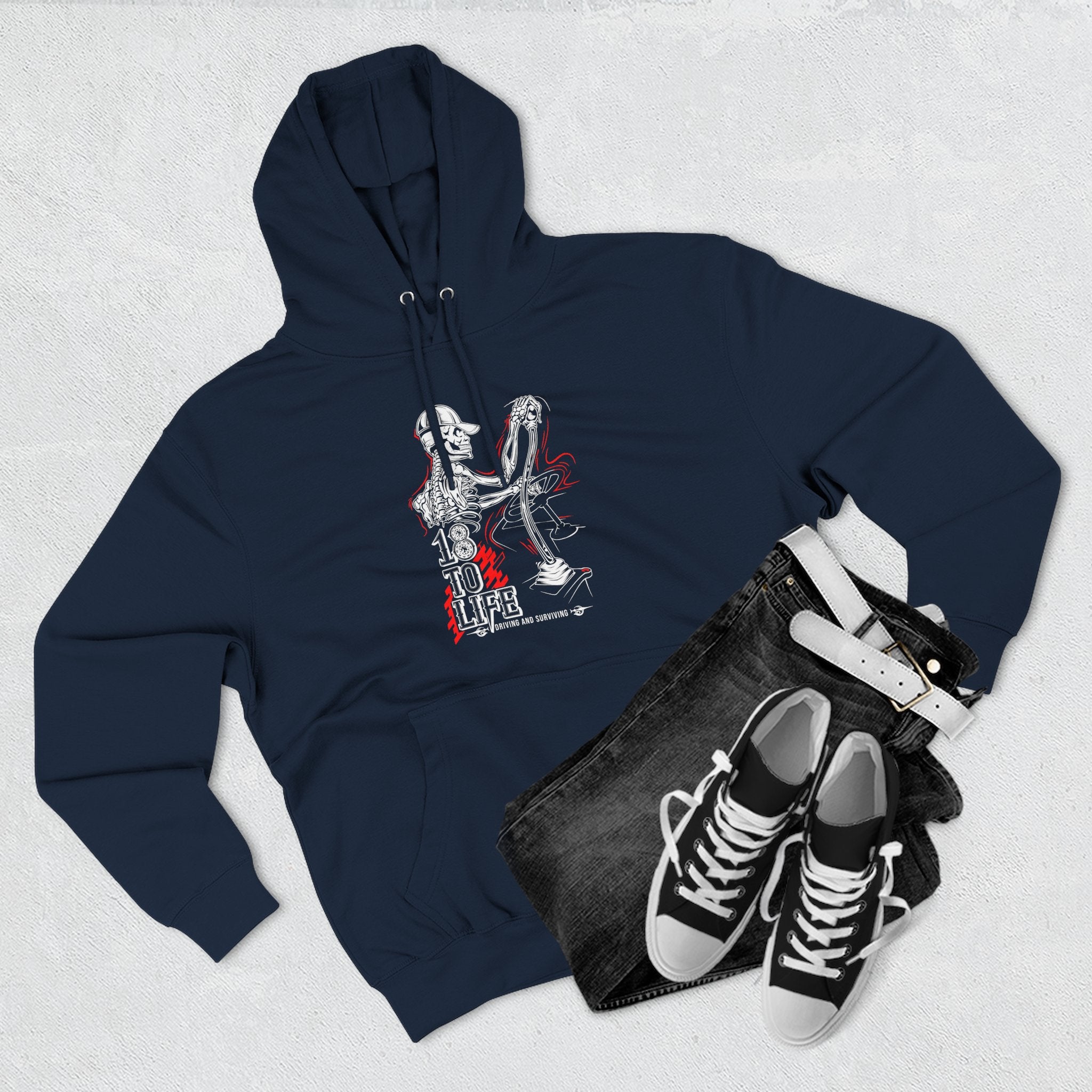 Three-Panel Fleece Hoodie