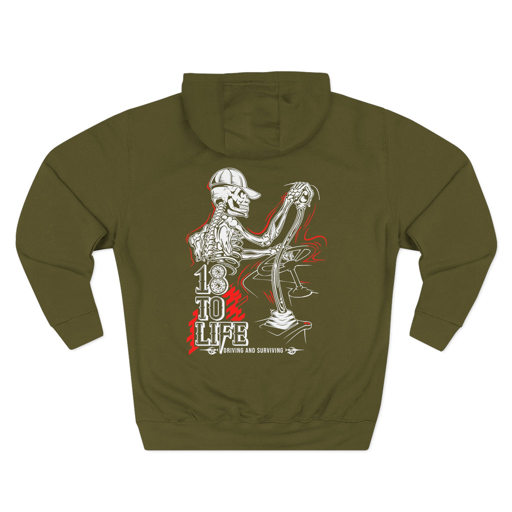 Three-Panel Fleece Hoodie