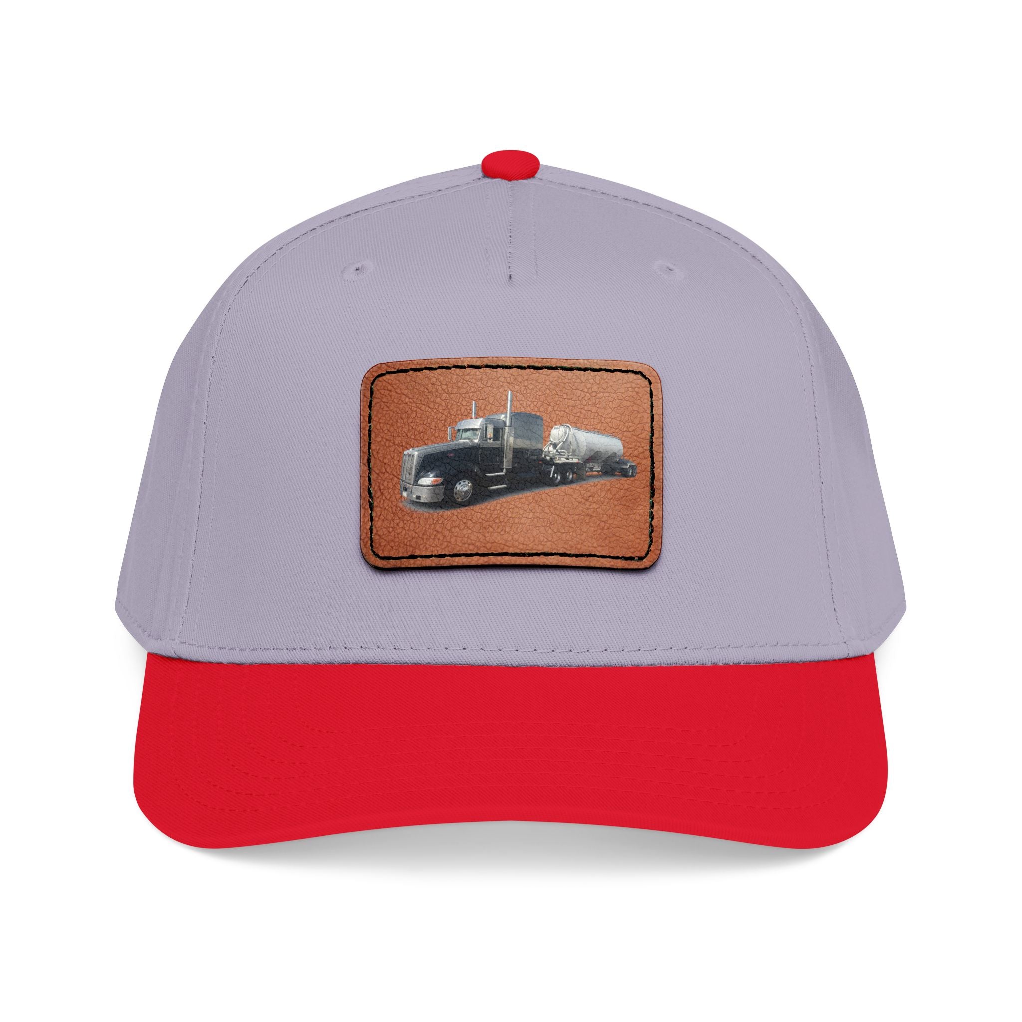 Mid Profile Baseball Cap with Leather Patch (Rectangle)