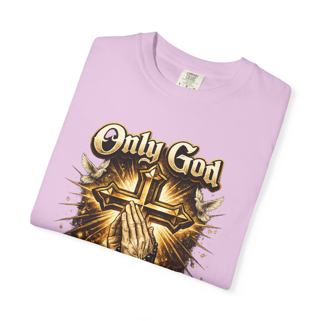Only God Can Judge Me T-Shirt — Praying Hands & Cross Religious Tee