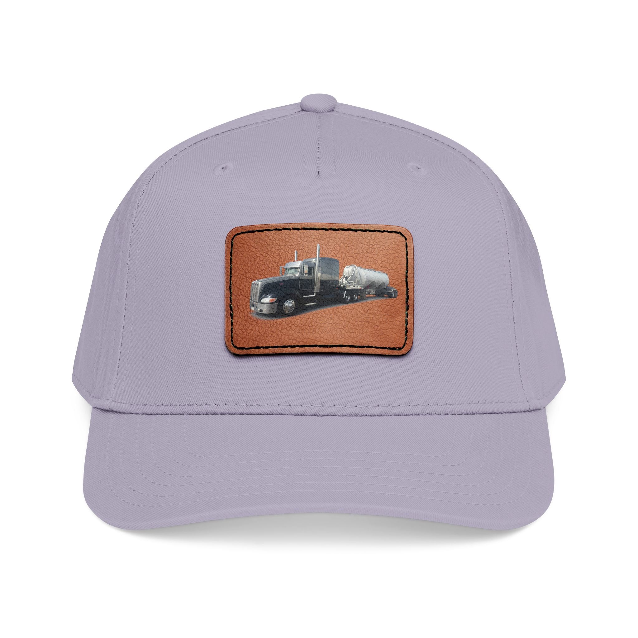 Mid Profile Baseball Cap with Leather Patch (Rectangle)
