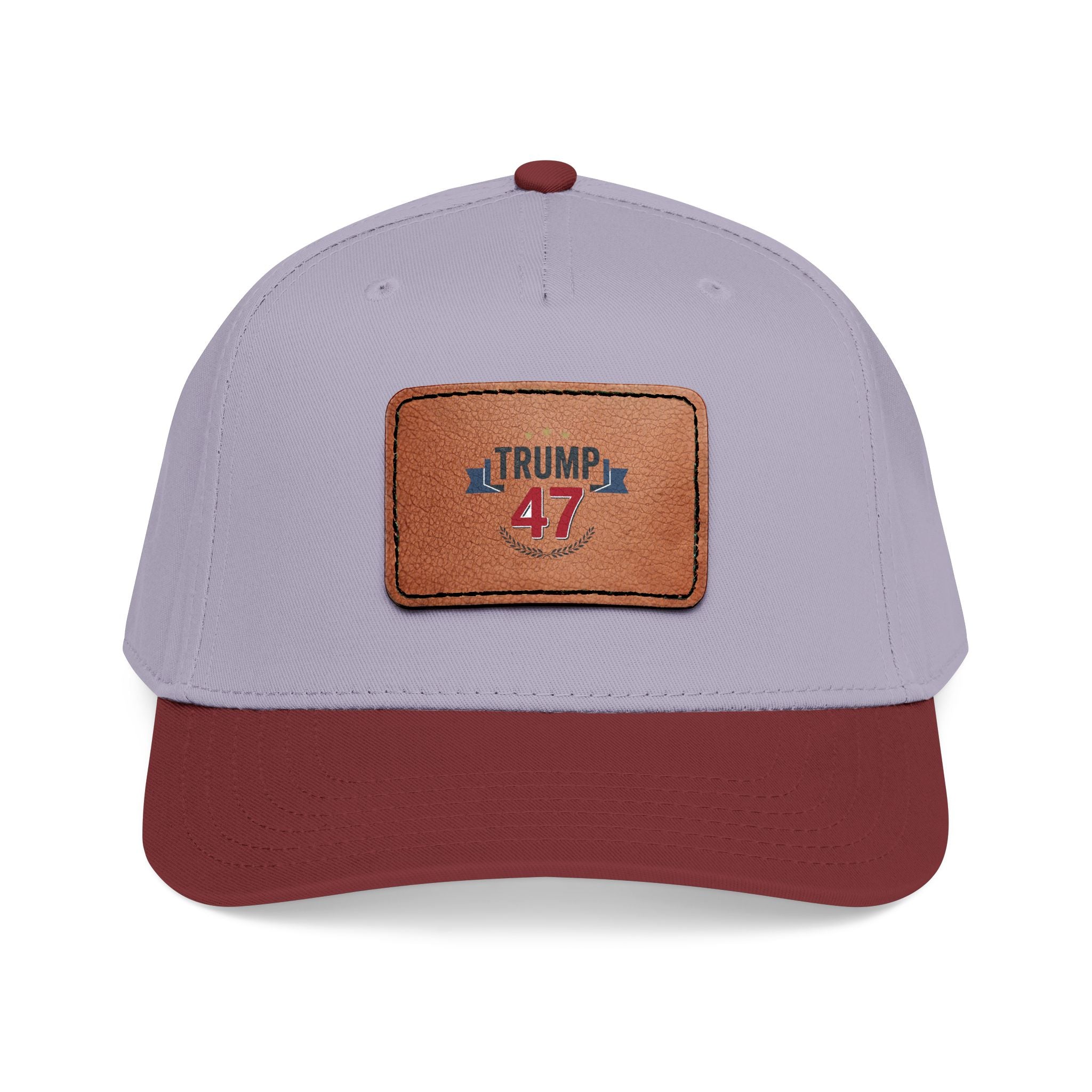 Mid Profile Baseball Cap with Leather Patch (Rectangle)