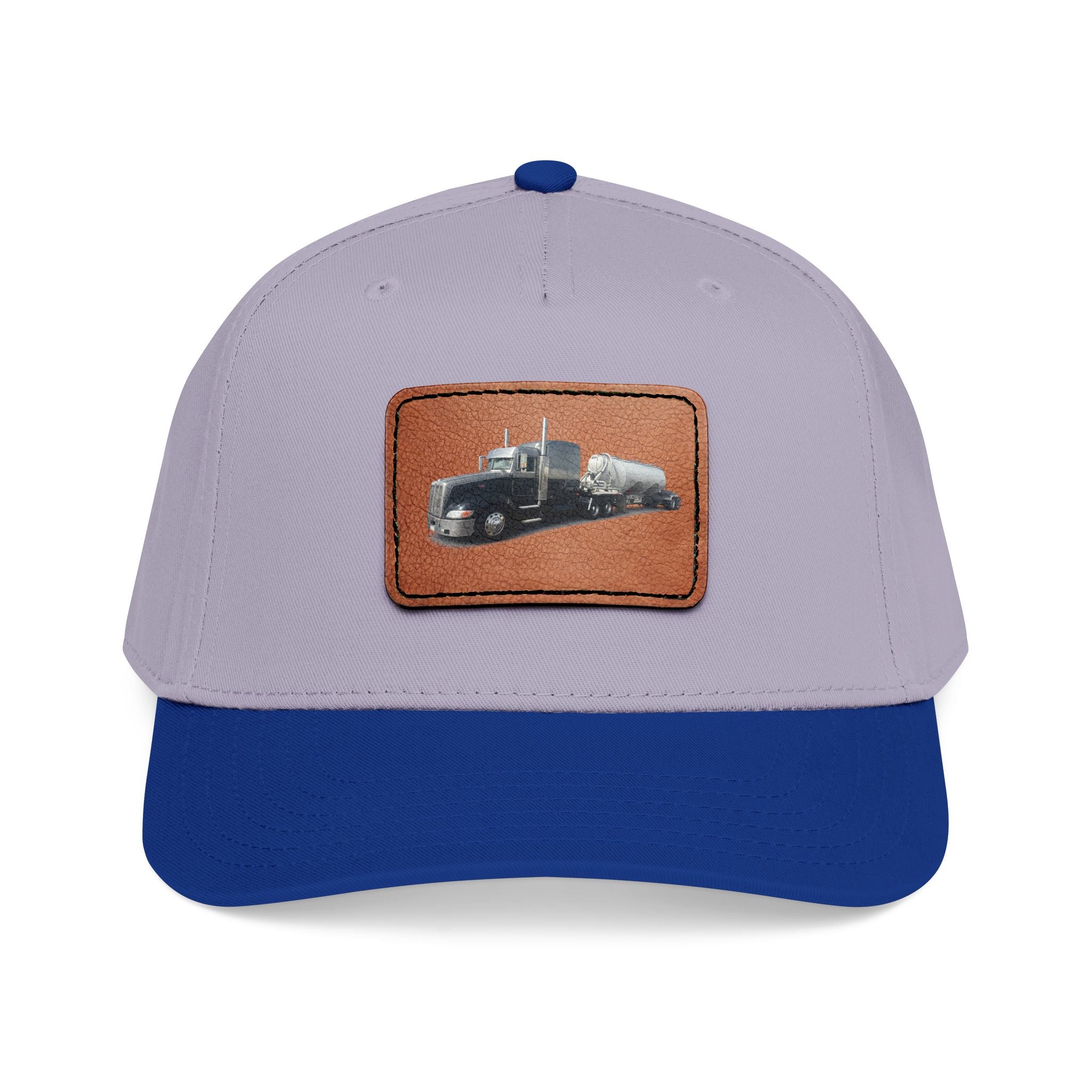 Mid Profile Baseball Cap with Leather Patch (Rectangle)