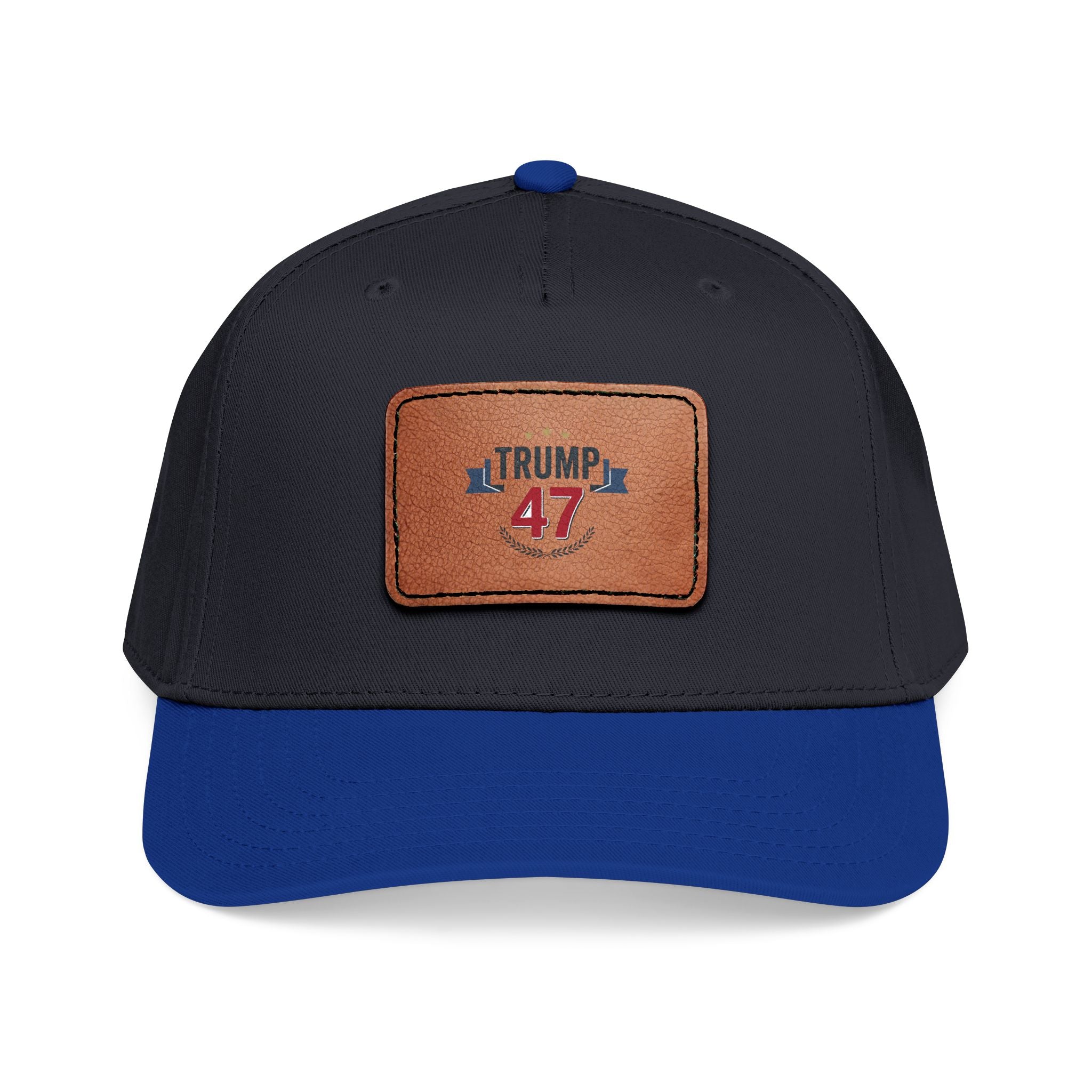 Mid Profile Baseball Cap with Leather Patch (Rectangle)