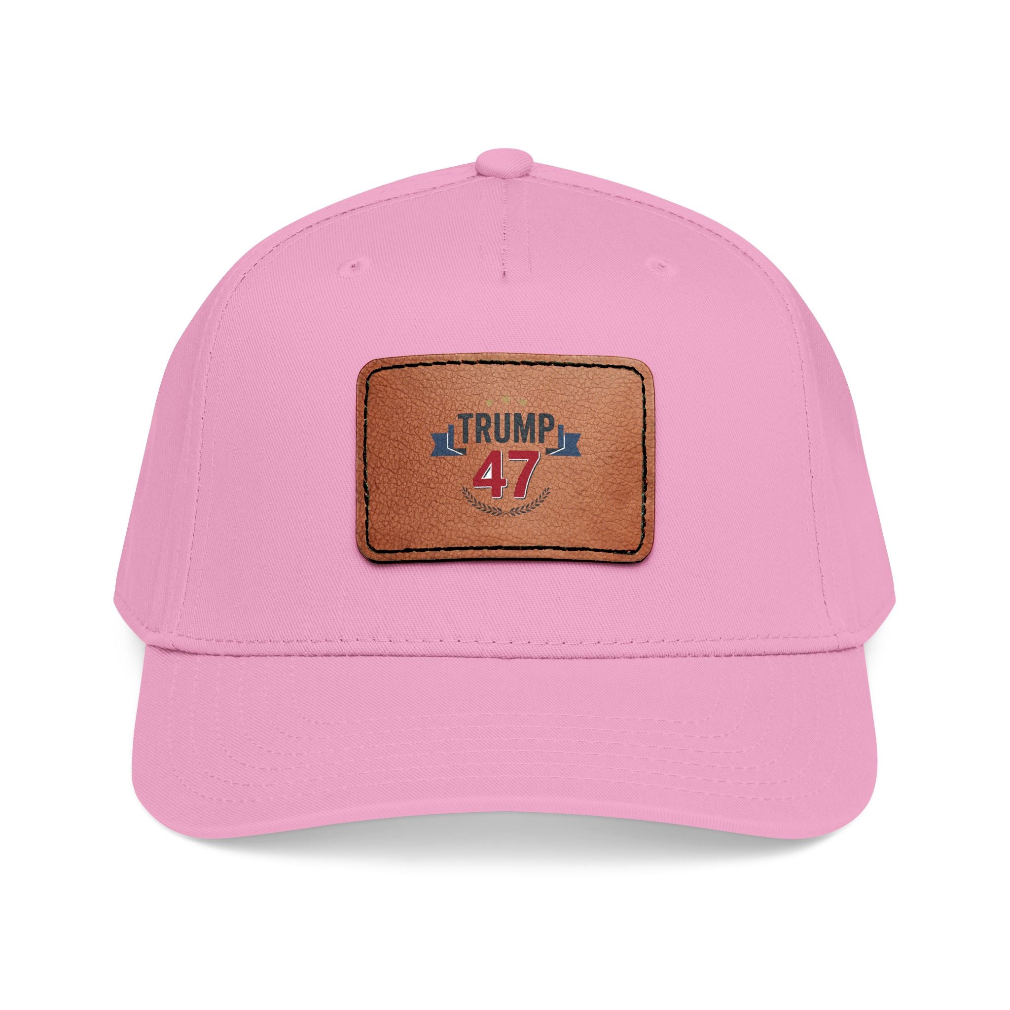 Mid Profile Baseball Cap with Leather Patch (Rectangle)