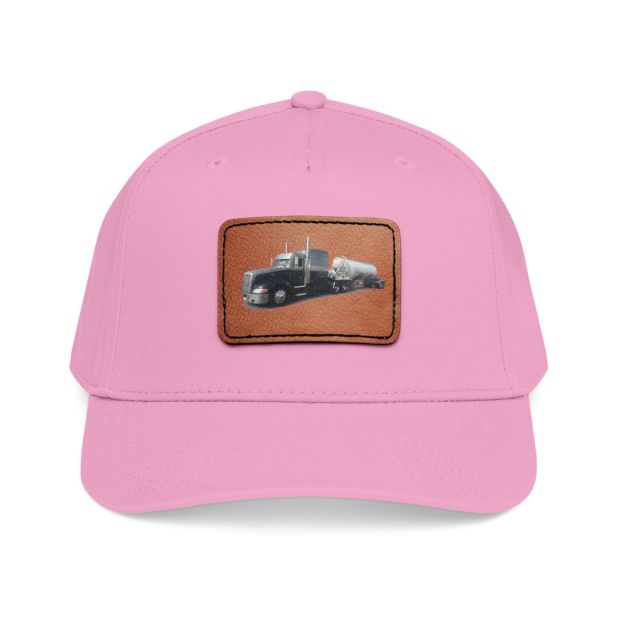 Mid Profile Baseball Cap with Leather Patch (Rectangle)
