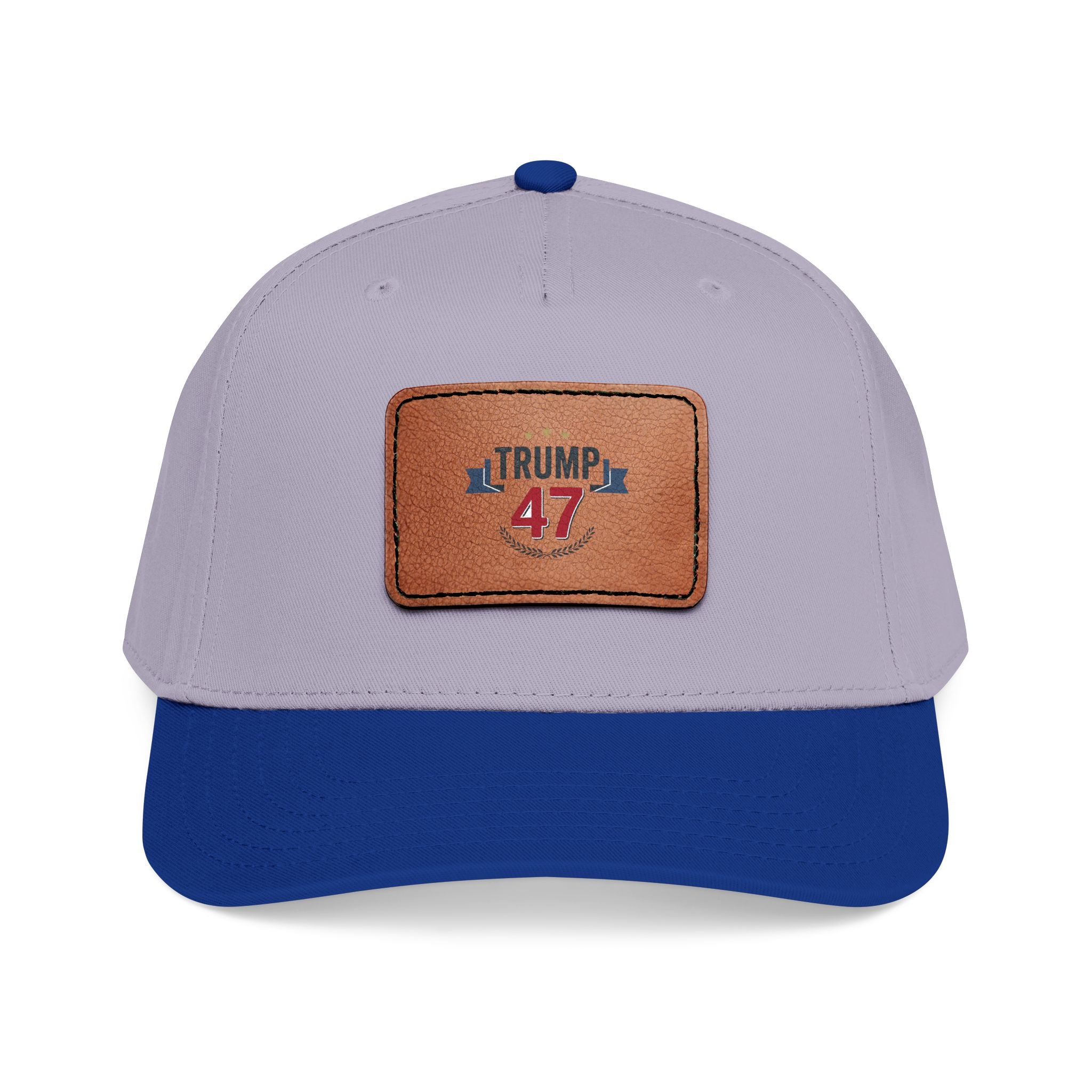 Mid Profile Baseball Cap with Leather Patch (Rectangle)