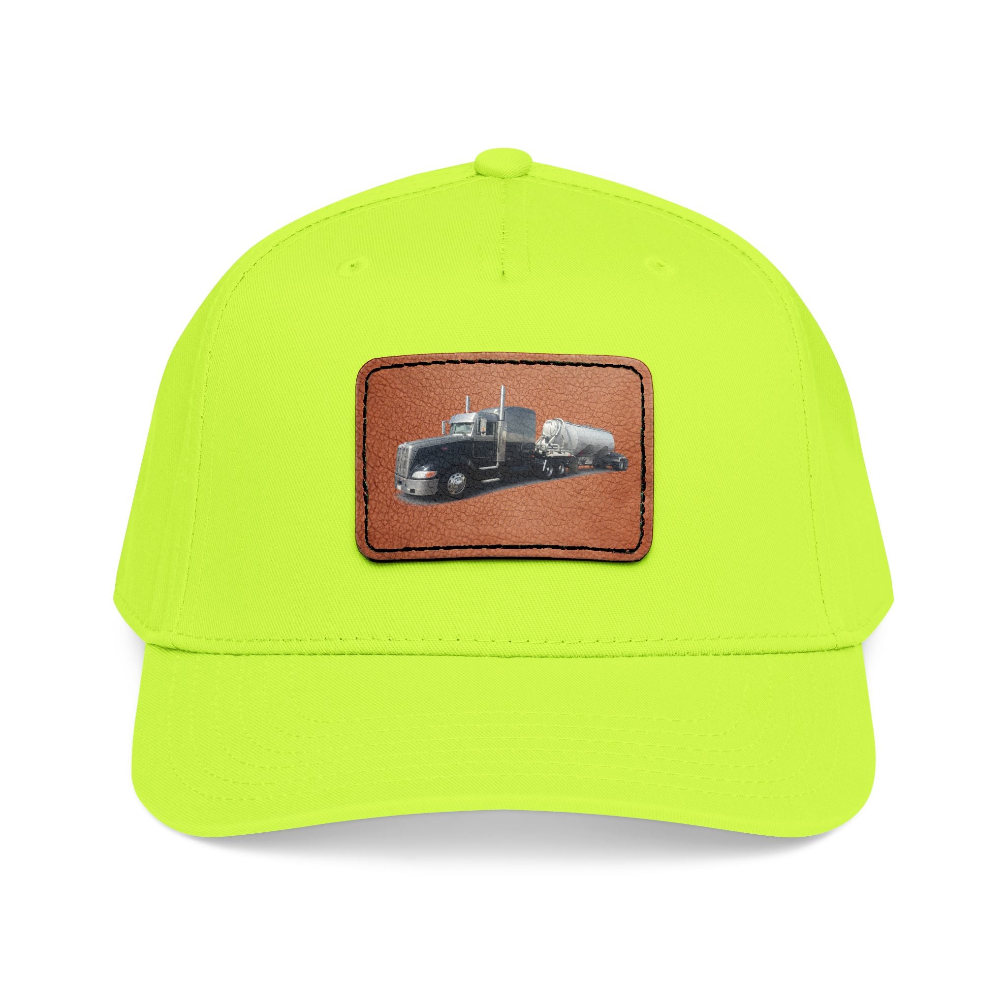 Mid Profile Baseball Cap with Leather Patch (Rectangle)