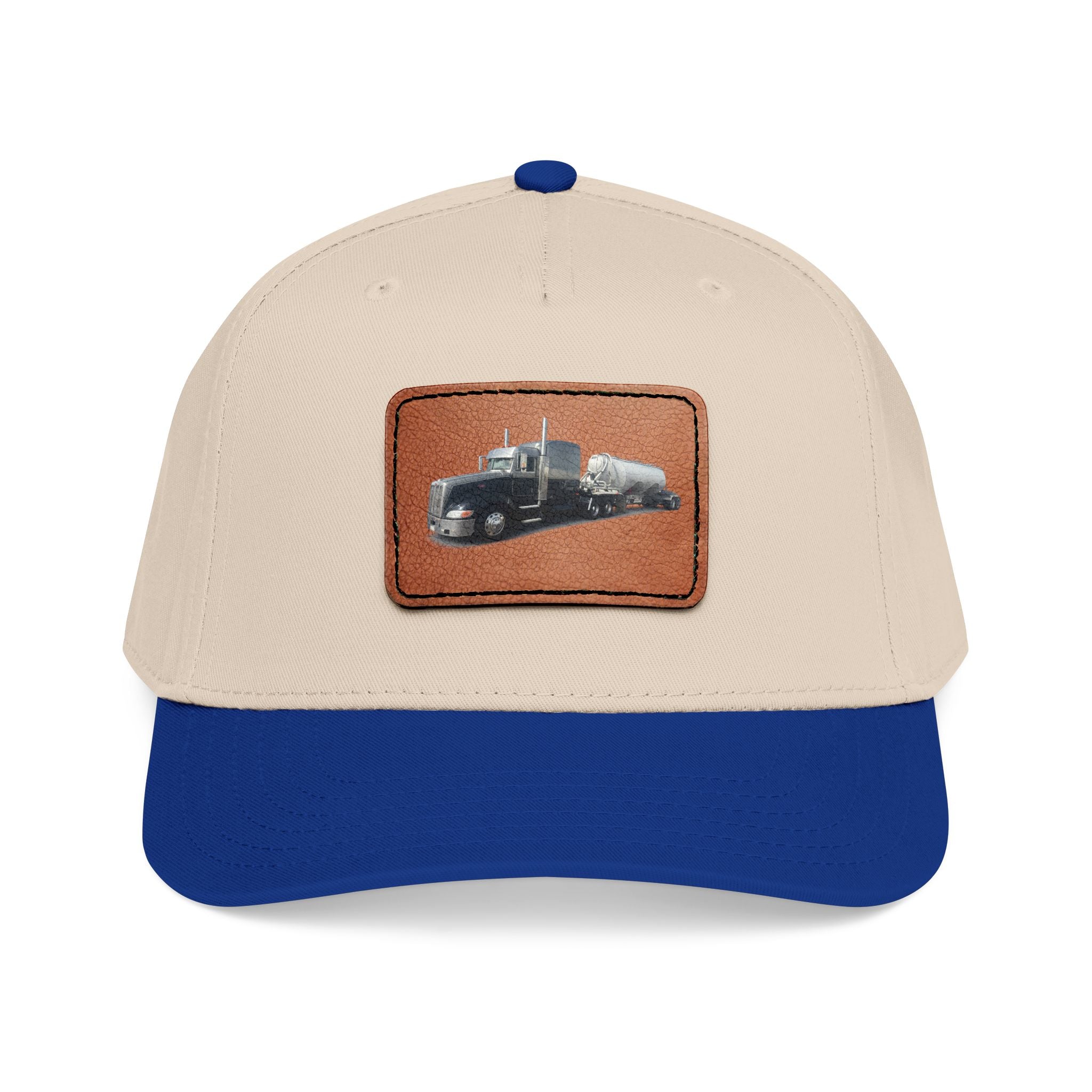 Mid Profile Baseball Cap with Leather Patch (Rectangle)