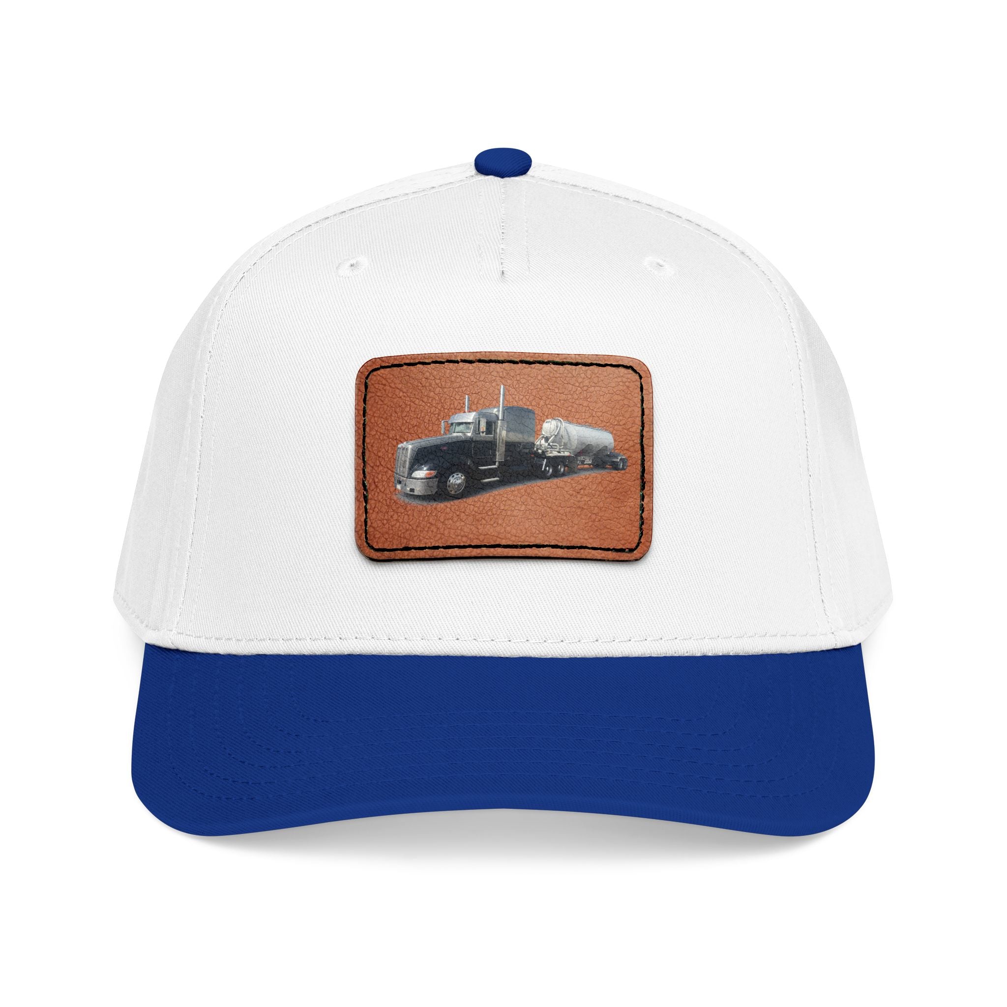Mid Profile Baseball Cap with Leather Patch (Rectangle)