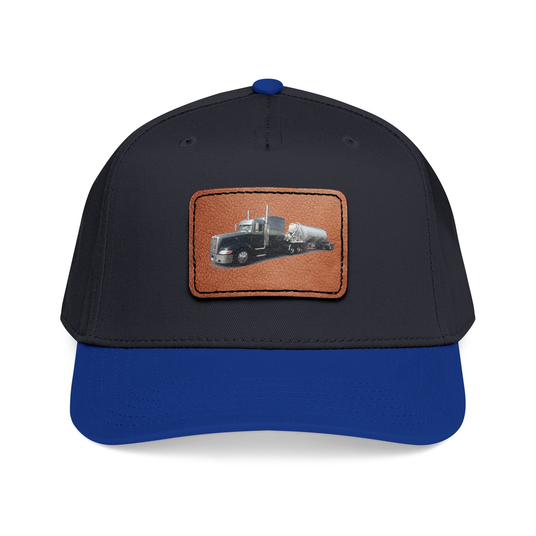 Mid Profile Baseball Cap with Leather Patch (Rectangle)