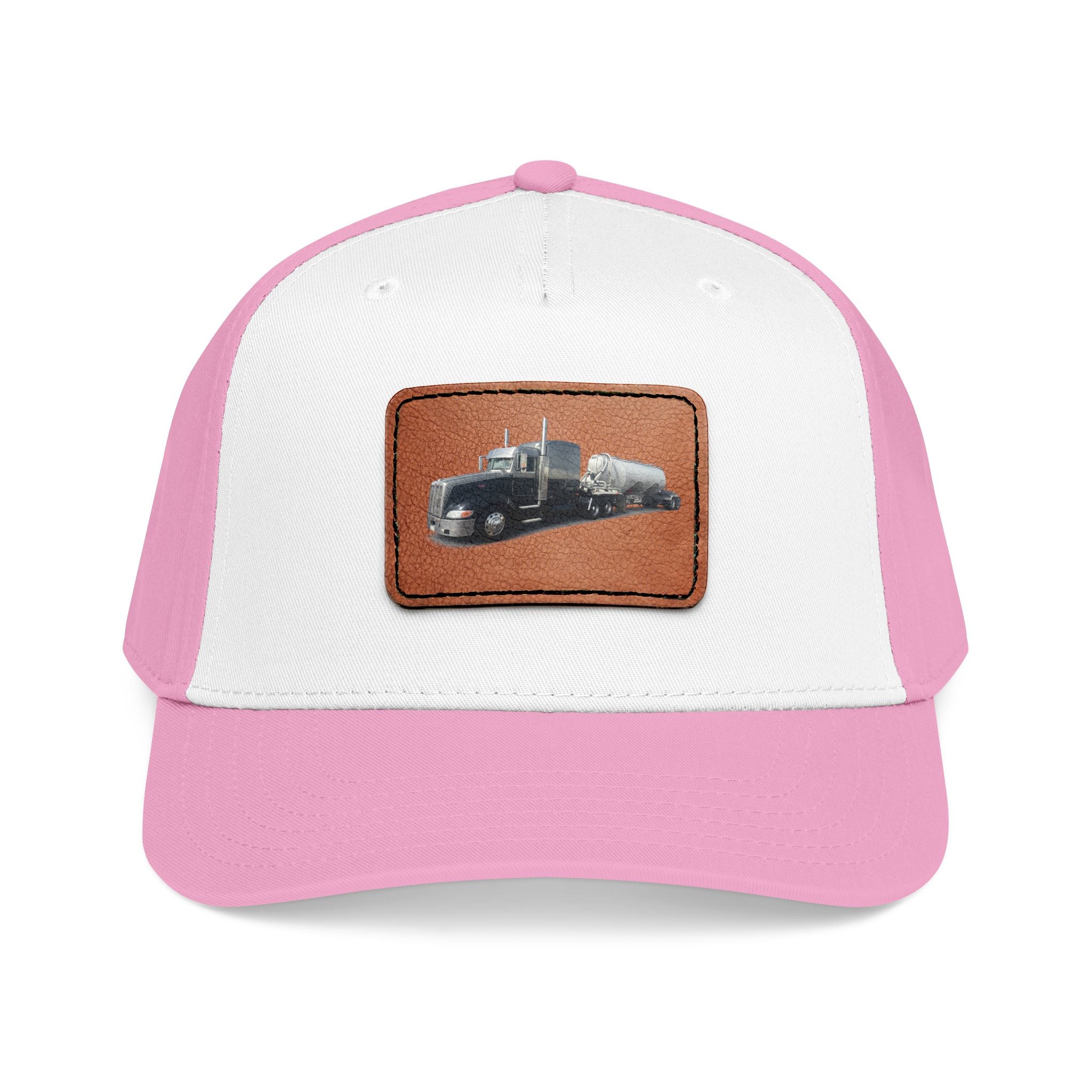Mid Profile Baseball Cap with Leather Patch (Rectangle)