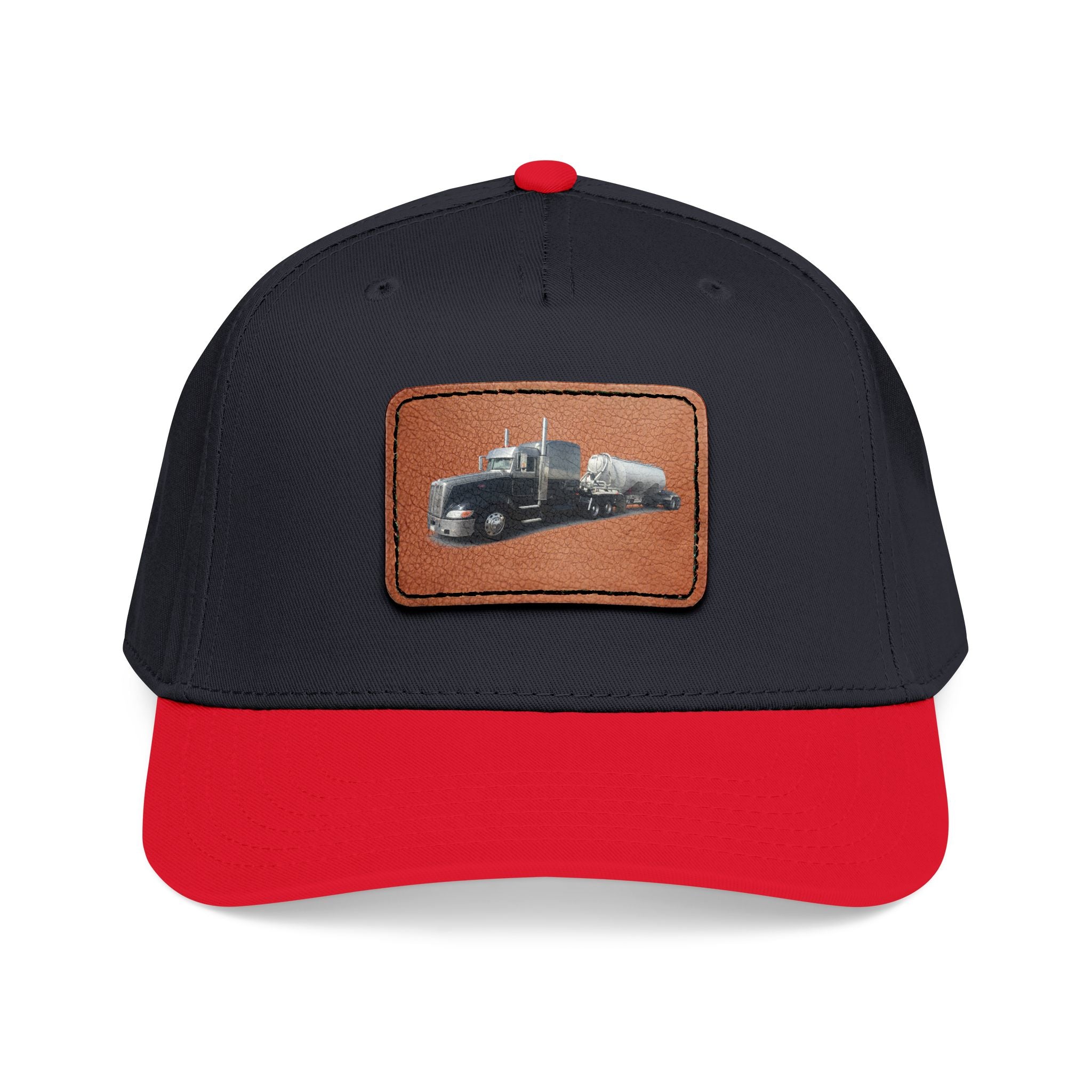 Mid Profile Baseball Cap with Leather Patch (Rectangle)