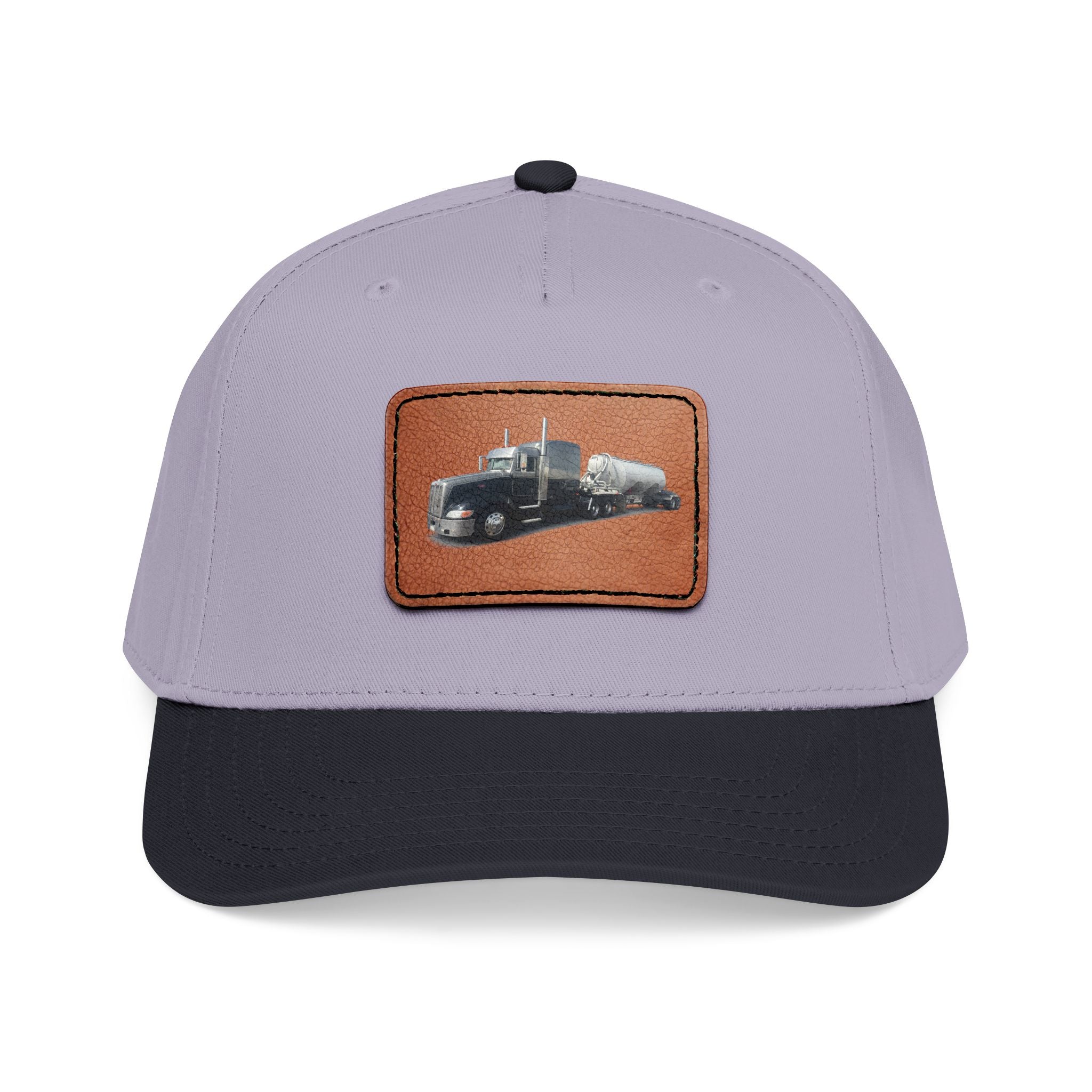 Mid Profile Baseball Cap with Leather Patch (Rectangle)
