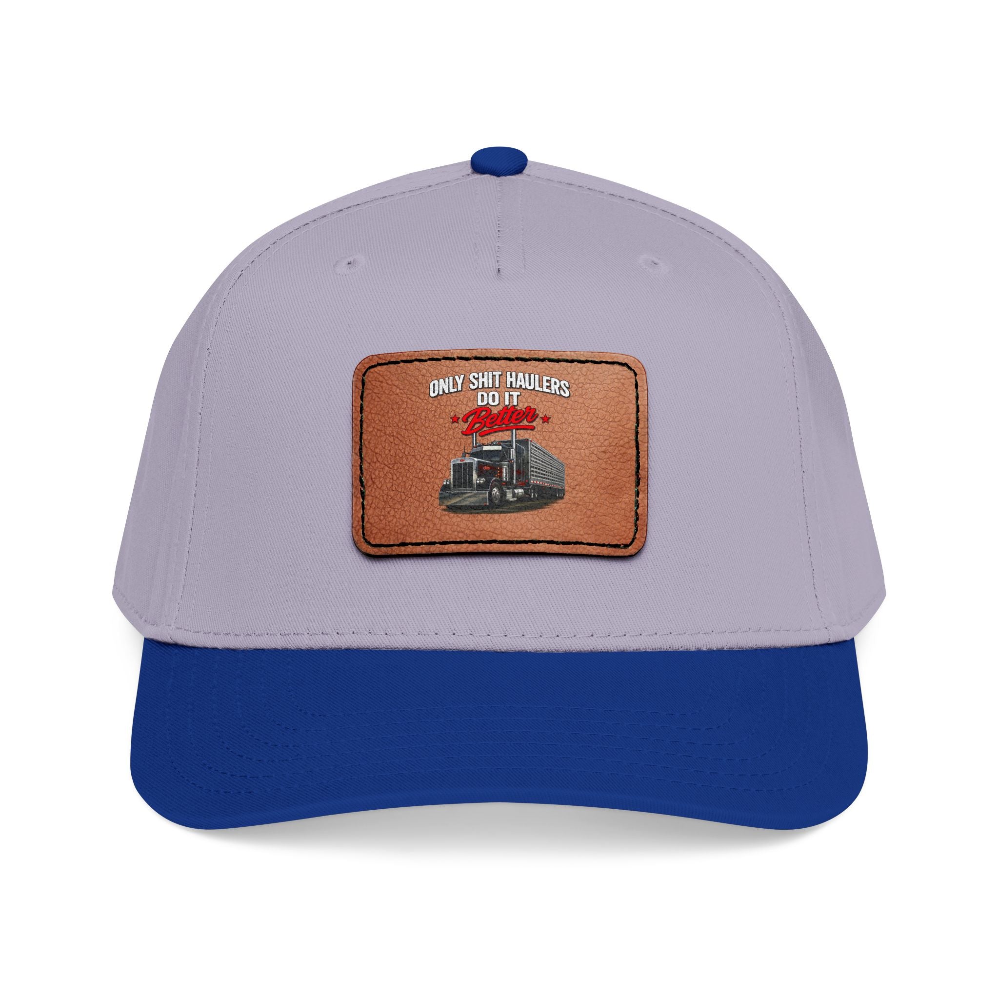 Mid Profile Baseball Cap with Leather Patch (Rectangle)