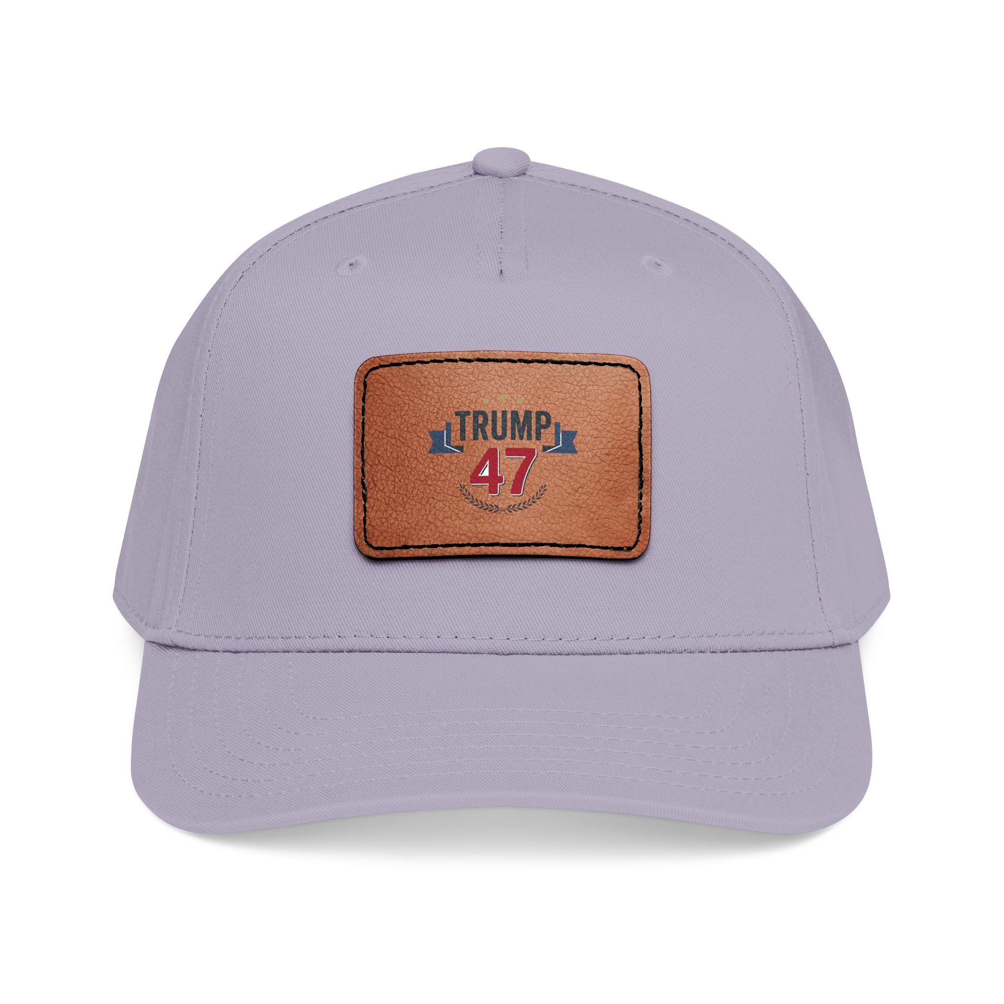 Mid Profile Baseball Cap with Leather Patch (Rectangle)