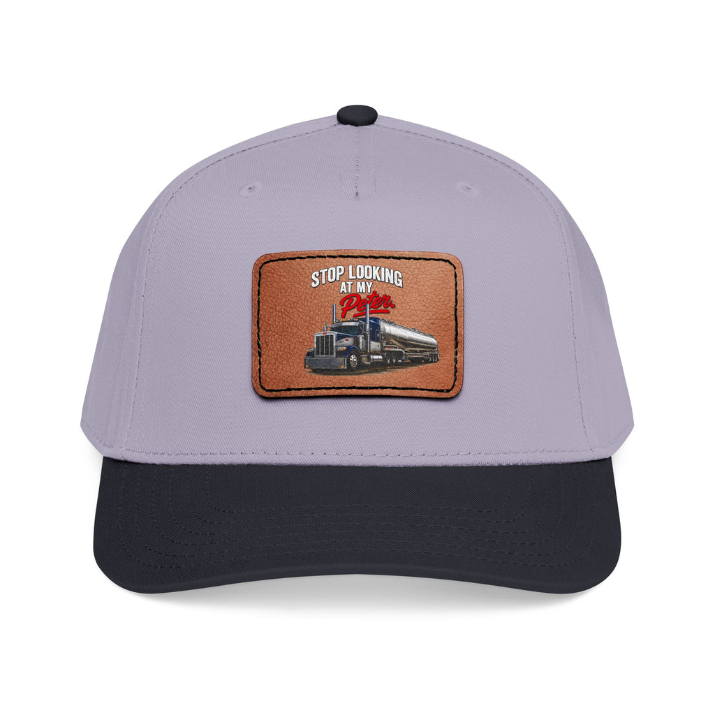 Mid Profile Baseball Cap with Leather Patch (Rectangle)