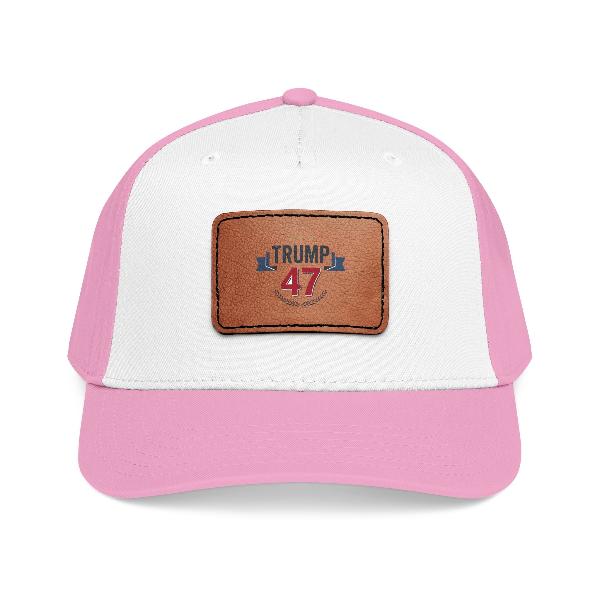 Mid Profile Baseball Cap with Leather Patch (Rectangle)