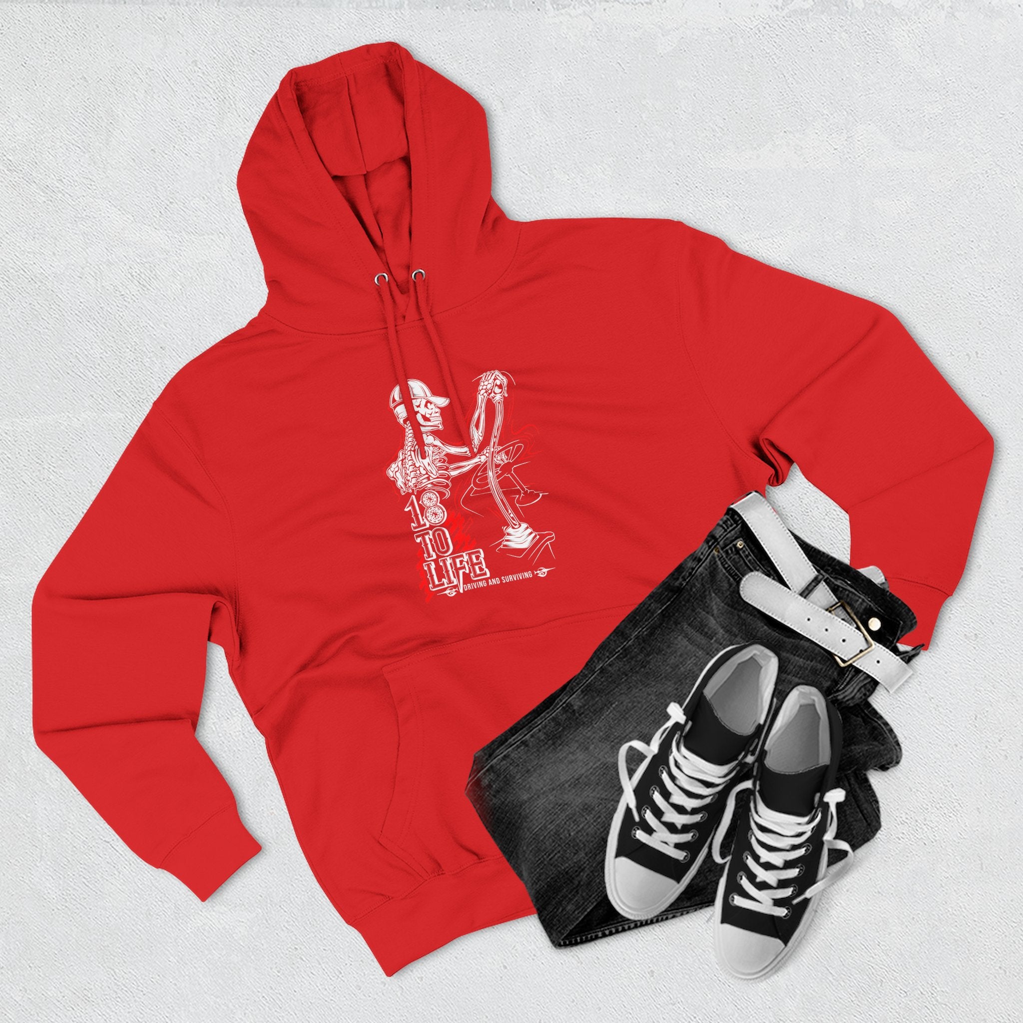 Three-Panel Fleece Hoodie