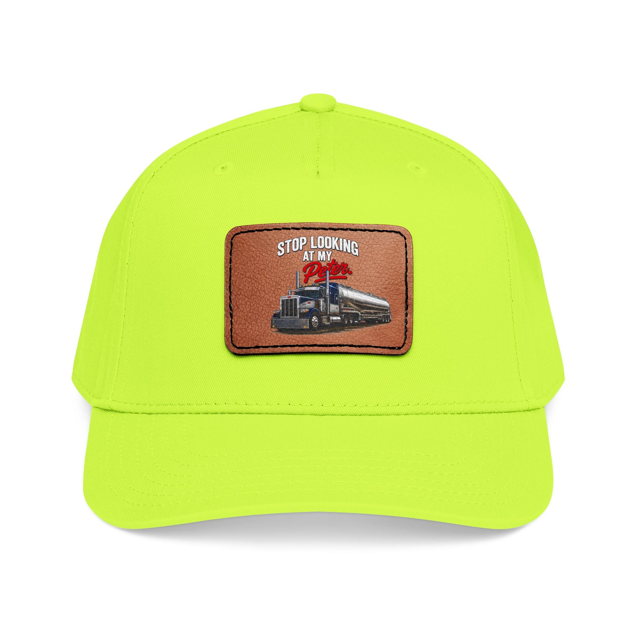 Mid Profile Baseball Cap with Leather Patch (Rectangle)