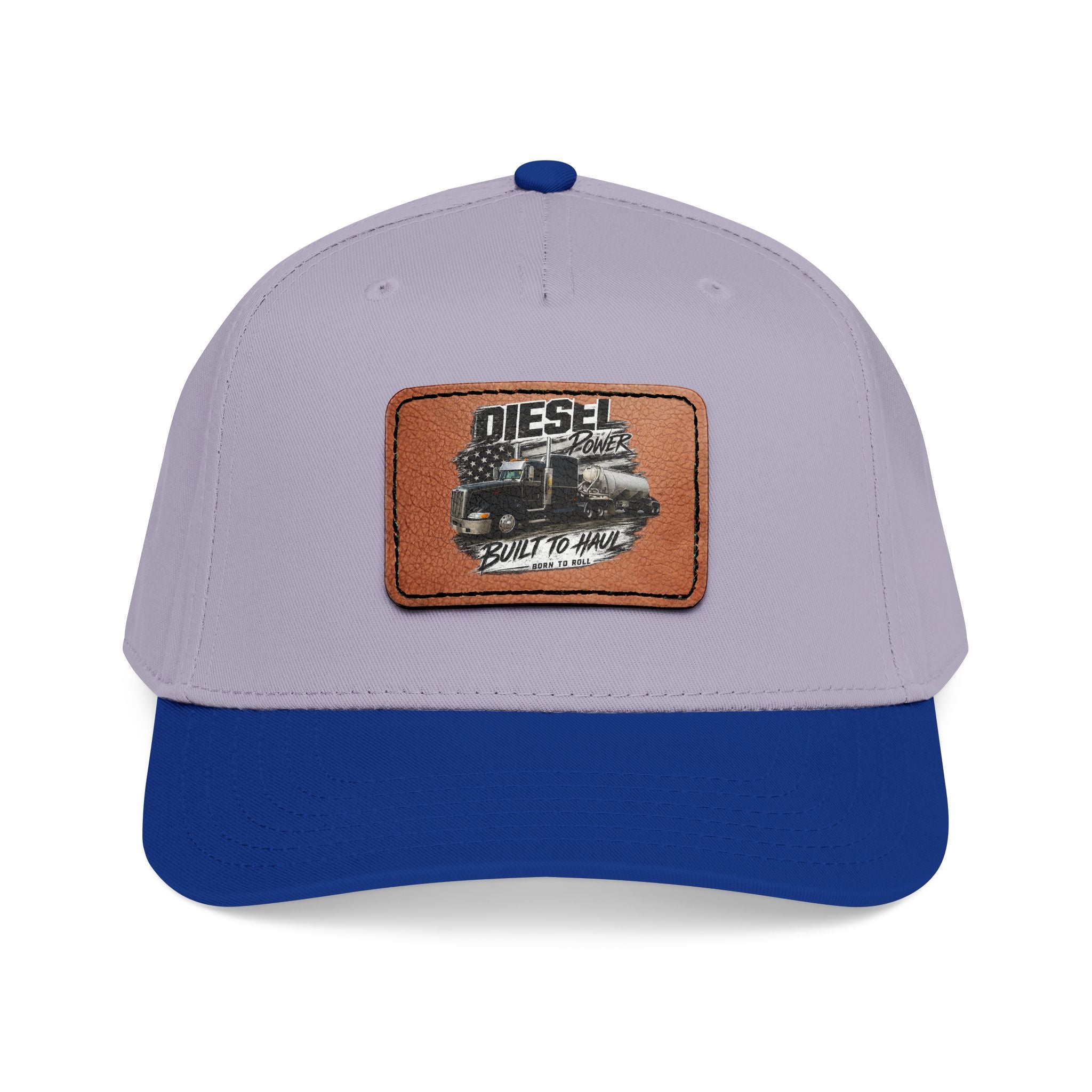 Mid Profile Baseball Cap with Leather Patch (Rectangle)