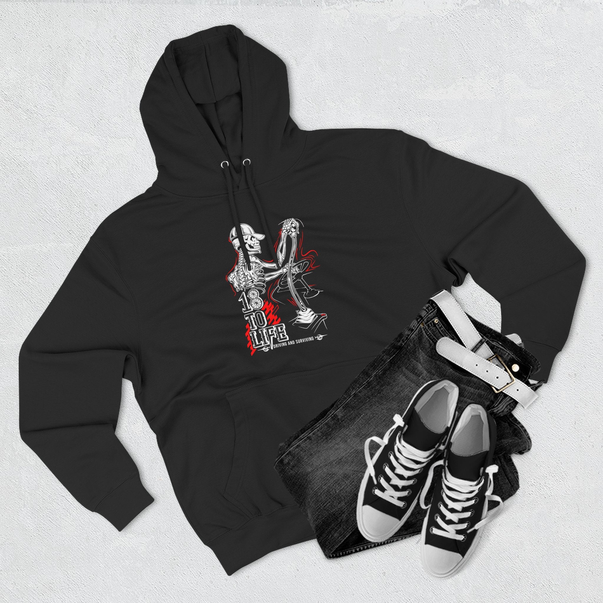 Three-Panel Fleece Hoodie
